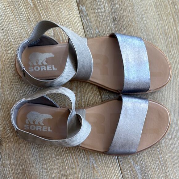 Sorel Ella II Sandals - Tan and Rose Gold Size 8.5 - Picture 7 of 7